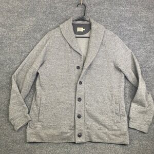 Faherty Brand Mens Shawl Collar Cardigan Sweater Grey Heather L MKS2301-MGM